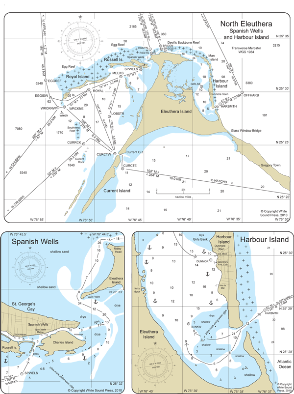 Eleuthera Nautical Chart
